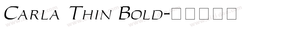Carla Thin Bold字体转换